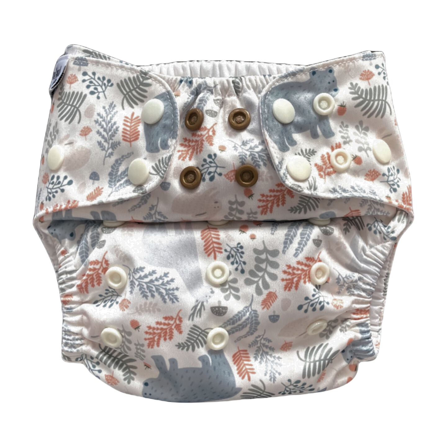 The Swedish Forest | Pocket Diaper | Slim 3-15kg: Humleblomster grön / No inserts - - MamaMilla