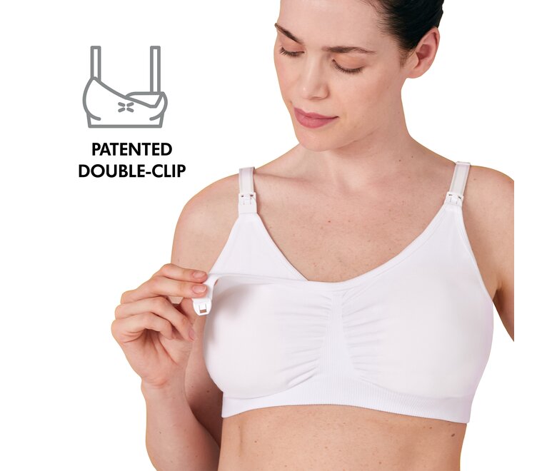 Medela Komfortabel 3-i-1 amme- og pumpe-BH, hvid, str. L - MamaMilla