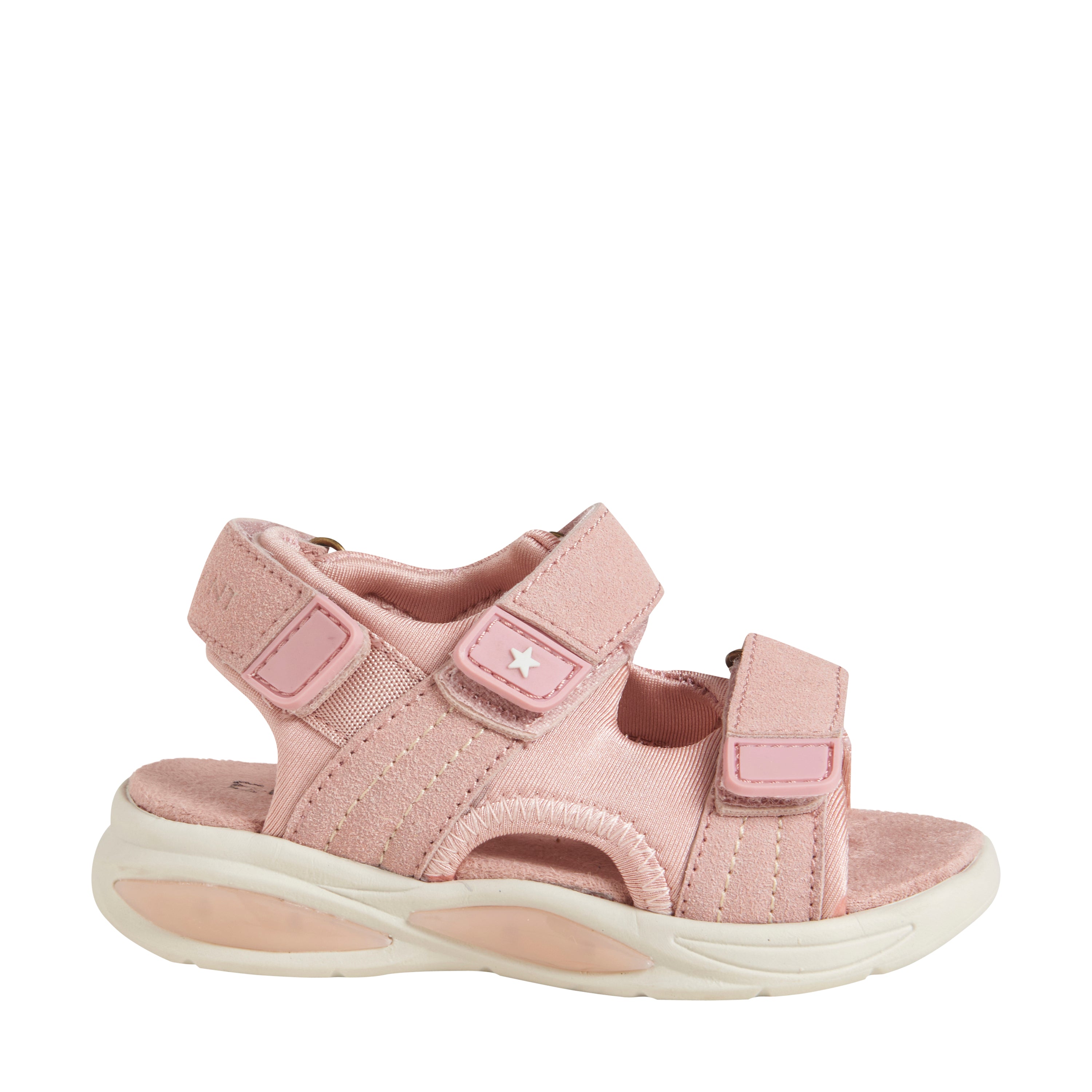 Een FABELACHTIGE lichtgewicht klittenbandsandalen - Misty Rose - Schoenen - MamaMilla