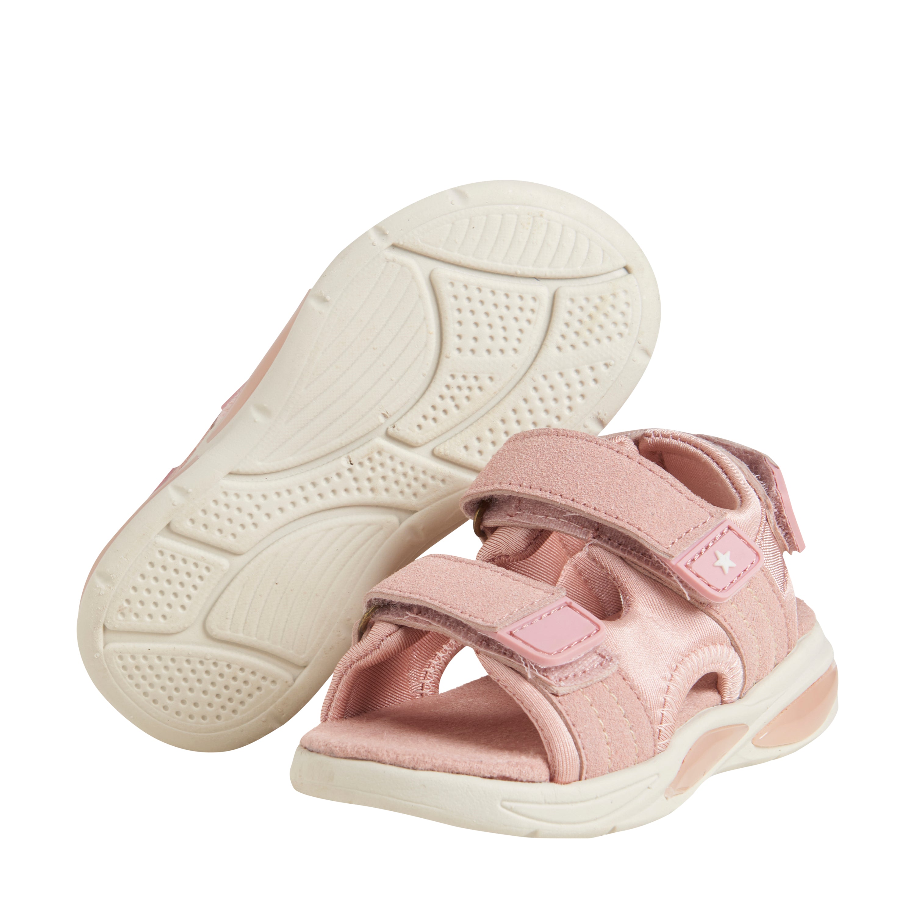 Een FABELACHTIGE lichtgewicht klittenbandsandalen - Misty Rose - Schoenen - MamaMilla