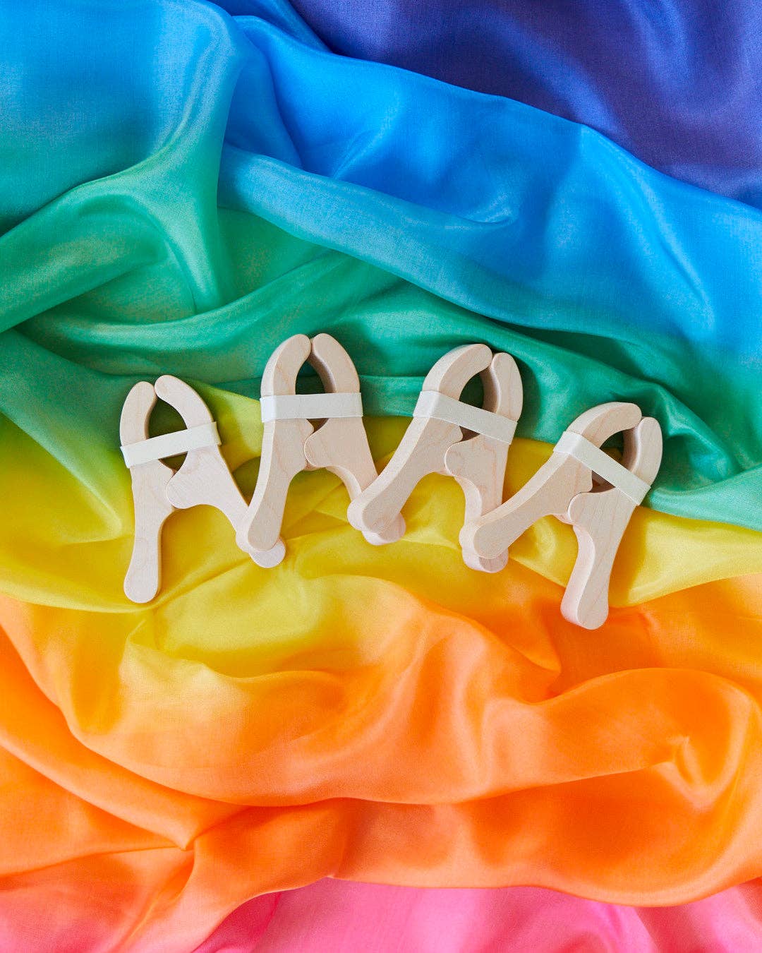 Sarahs Silk Maple Play Clips Set med 4 - - MamaMilla