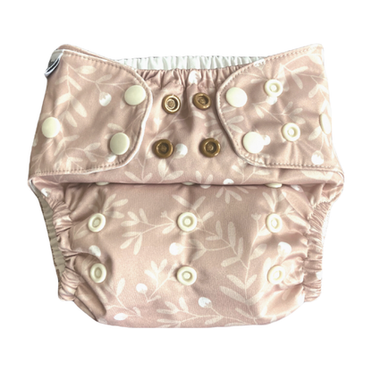 The Swedish Forest | Pocket Diaper | Slim 3-15kg: Humleblomster blå / No inserts - - MamaMilla