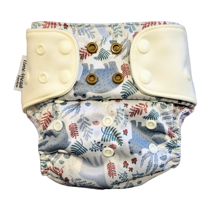 The Swedish Forest | Pocket Diaper Stretch | 5-17kg: Humleblomster beige / No inserts - - MamaMilla