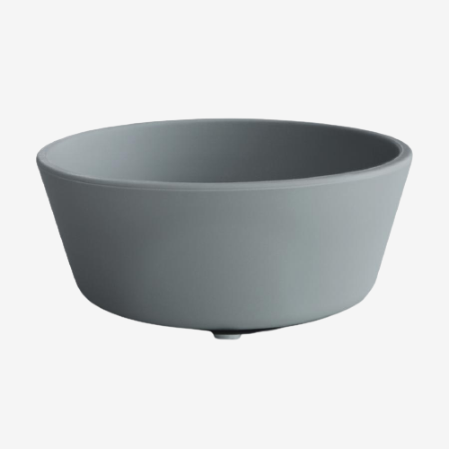 Mushie - Silikone skål - Stone - Tallerken - MamaMilla